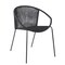 Armen Living Snack Indoor Outdoor Stackable Steel Dining Chair with Black Rope, PK2 LCSNSIBL - alternate 6